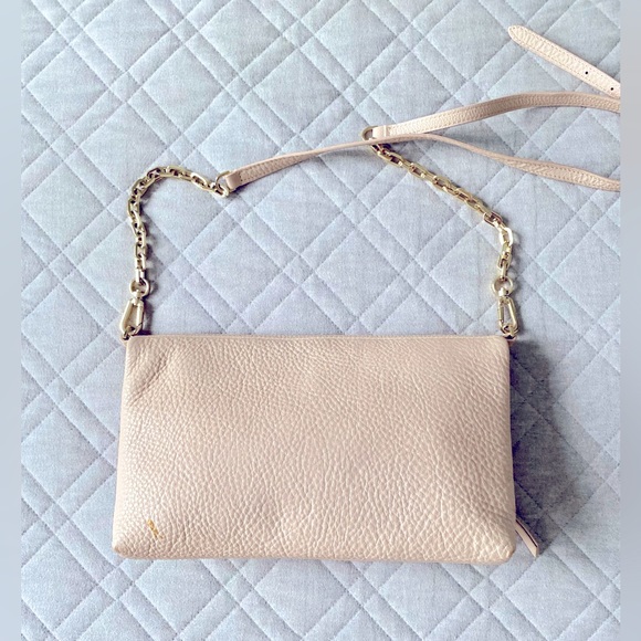 TORY BURCH Foldover Crossbody Bag | Light oak with gold tone hardware - Picture 5 of 10